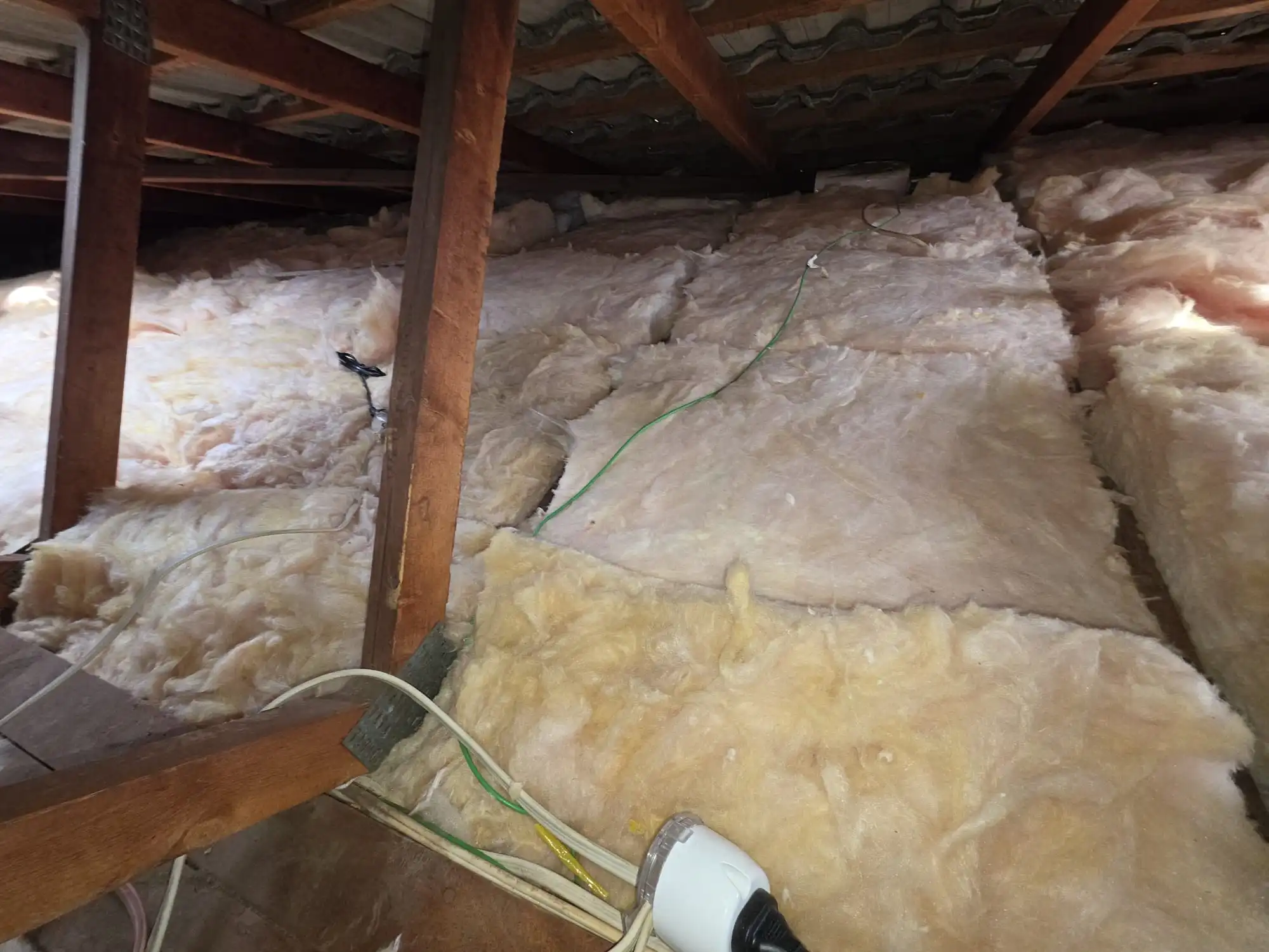 roof insulation in progress